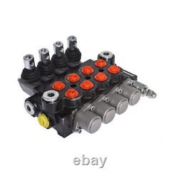 4 Spool 11 GPM Hydraulic Monoblock Double Acting Control Valve SAE Ports