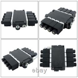 4 Spool 12V DC Solenoid Hydraulic Control Valve 13GPM 3600PSI Double Acting