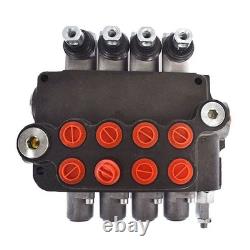 4 Spool 21 GPM 3600PSI SAE Ports Hydraulic Control Valve Double Acting