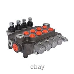 4 Spool 21 GPM 3600PSI SAE Ports Hydraulic Control Valve Double Acting
