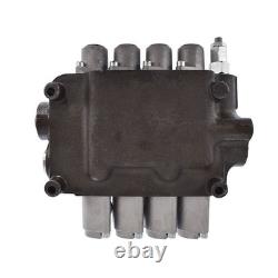 4 Spool 21 GPM 3600PSI SAE Ports Hydraulic Control Valve Double Acting