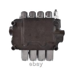 4 Spool 21 GPM 3600PSI SAE Ports Hydraulic Control Valve Double Acting