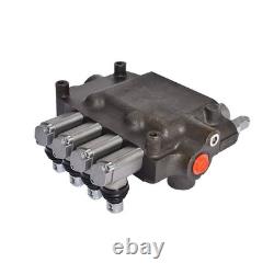 4 Spool 21 GPM 3600PSI SAE Ports Hydraulic Control Valve Double Acting
