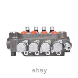 4 Spool 21 GPM 3600PSI SAE Ports Hydraulic Control Valve Double Acting