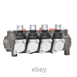 4 Spool 21 GPM 3600PSI SAE Ports Hydraulic Control Valve Double Acting