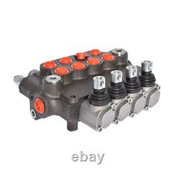 4 Spool 21 GPM 3600 PSI SAE Ports Hydraulic Control Valve Double Acting New