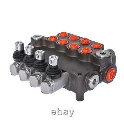 4 Spool 21 GPM 3600 PSI SAE Ports Hydraulic Control Valve Double Acting New