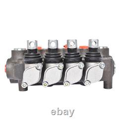 4 Spool 21 GPM 3600 PSI SAE Ports Hydraulic Control Valve Double Acting New