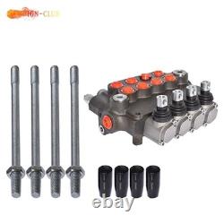 4 Spool 21 GPM Hydraulic Control Valve Double Acting 3600 PSI SAE Ports