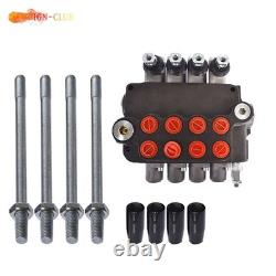 4 Spool 21 GPM Hydraulic Control Valve Double Acting 3600 PSI SAE Ports
