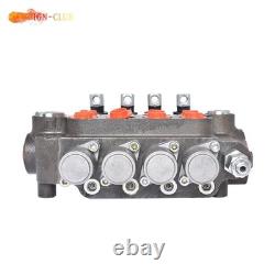 4 Spool 21 GPM Hydraulic Control Valve Double Acting 3600 PSI SAE Ports