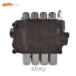 4 Spool 21 GPM Hydraulic Control Valve Double Acting 3600 PSI SAE Ports
