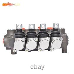 4 Spool 21 GPM Hydraulic Control Valve Double Acting 3600 PSI SAE Ports