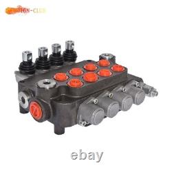 4 Spool 21 GPM Hydraulic Control Valve Double Acting 3600 PSI SAE Ports