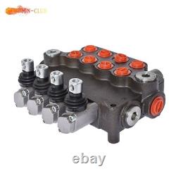 4 Spool 21 GPM Hydraulic Control Valve Double Acting 3600 PSI SAE Ports