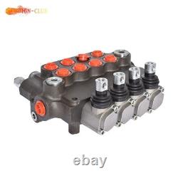 4 Spool 21 GPM Hydraulic Control Valve Double Acting 3600 PSI SAE Ports