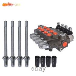 4 Spool 21 GPM Hydraulic Control Valve Double Acting 3600 PSI SAE Ports