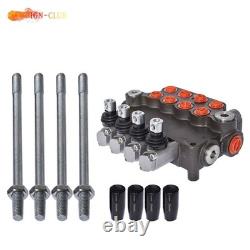 4 Spool 21 GPM Hydraulic Control Valve Double Acting 3600 PSI SAE Ports