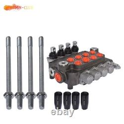 4 Spool 21 GPM Hydraulic Control Valve Double Acting 3600 PSI SAE Ports