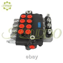 4 Spool 21 GPM Hydraulic Control Valve Double Acting SAE Ports 3600 PSI