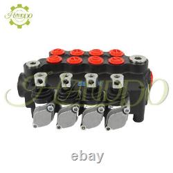 4 Spool 21 GPM Hydraulic Control Valve Double Acting SAE Ports 3600 PSI
