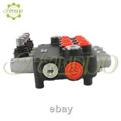 4 Spool 21 GPM Hydraulic Control Valve Double Acting SAE Ports 3600 PSI