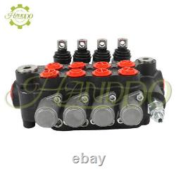 4 Spool 21 GPM Hydraulic Control Valve Double Acting SAE Ports 3600 PSI