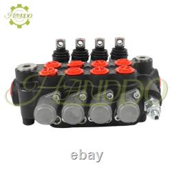 4 Spool 21 GPM Hydraulic Control Valve Double Acting SAE Ports 3600 PSI