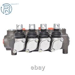 4 Spool Adjustable Hydraulic Control Valve Double Acting 21 GPM 3600 PSI NEW