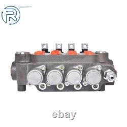 4 Spool Adjustable Hydraulic Control Valve Double Acting 21 GPM 3600 PSI NEW