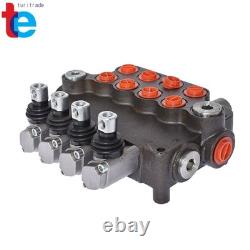 4 Spool Adjustable Hydraulic Control Valve Double Acting 21 GPM 3600 PSI NEW