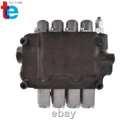 4 Spool Adjustable Hydraulic Control Valve Double Acting 21 GPM 3600 PSI NEW