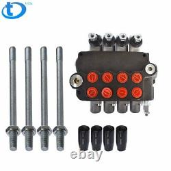 4 Spool Hydraulic Control Valve Double Acting 21 GPM 3600 PSI SAE Ports