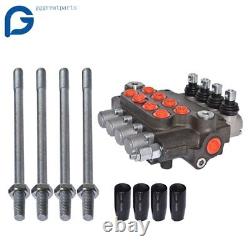 4 Spool Hydraulic Control Valve Double Acting 21 GPM 3600 PSI SAE Ports