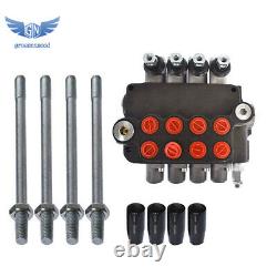 4 Spool Hydraulic Control Valve Double Acting 21 GPM 3600 PSI SAE Ports