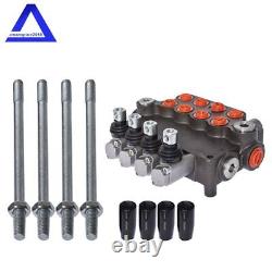 4 Spool Hydraulic Control Valve Double Acting 21 GPM 3600 PSI SAE Ports