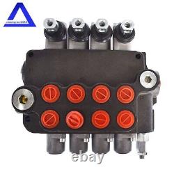 4 Spool Hydraulic Control Valve Double Acting 21 GPM 3600 PSI SAE Ports