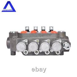 4 Spool Hydraulic Control Valve Double Acting 21 GPM 3600 PSI SAE Ports