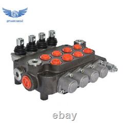 4 Spool Hydraulic Control Valve Double Acting 21 GPM 3600 PSI SAE Ports