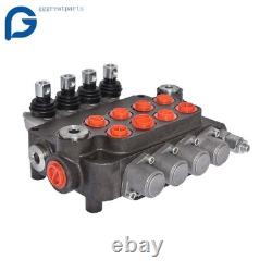 4 Spool Hydraulic Control Valve Double Acting 21 GPM 3600 PSI SAE Ports
