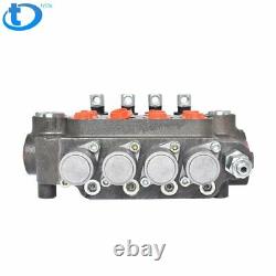 4 Spool Hydraulic Control Valve Double Acting 21 GPM 3600 PSI SAE Ports