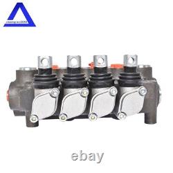 4 Spool Hydraulic Control Valve Double Acting 21 GPM 3600 PSI SAE Ports