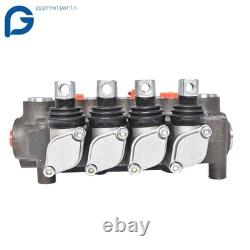 4 Spool Hydraulic Control Valve Double Acting 21 GPM 3600 PSI SAE Ports