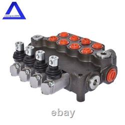 4 Spool Hydraulic Control Valve Double Acting 21 GPM 3600 PSI SAE Ports