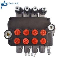 4 Spool Hydraulic Control Valve Double Acting 3600 PSI SAE Ports 21 GPM