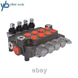 4 Spool Hydraulic Control Valve Double Acting 3600 PSI SAE Ports 21 GPM