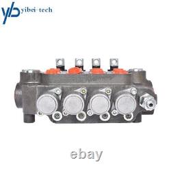 4 Spool Hydraulic Control Valve Double Acting 3600 PSI SAE Ports 21 GPM