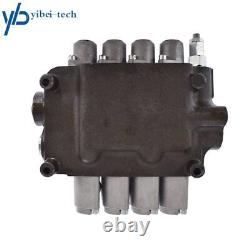 4 Spool Hydraulic Control Valve Double Acting 3600 PSI SAE Ports 21 GPM