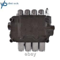 4 Spool Hydraulic Control Valve Double Acting 3600 PSI SAE Ports 21 GPM