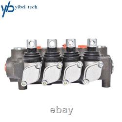4 Spool Hydraulic Control Valve Double Acting 3600 PSI SAE Ports 21 GPM